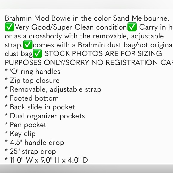 Brahmin Bag Sand Melbourne - Picture 2 of 13